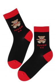 TÄNUD cotton socks with a cute bear | Sokisahtel