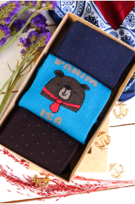 AKSEL merino wool Father's Day gift box with 3 pairs of socks