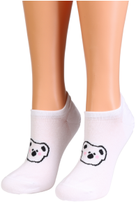 ALONDRA white low-cut socks with a koala | Sokisahtel