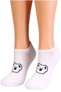 ALONDRA white low-cut socks with a koala