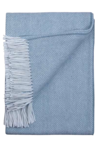 Alpaca wool light blue herringbone pattern plaid | Sokisahtel