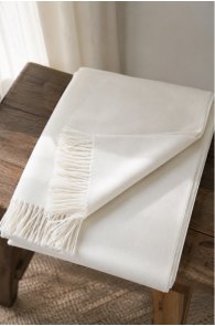 Alpakavillane valge pleed | Sokisahtel