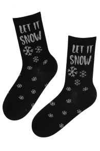 ANGEL black cotton Christmas socks | Sokisahtel