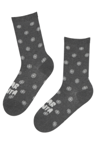 ANGEL gray cotton socks with snowflakes