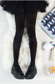 ANIMALIER black patterned tights | Sokisahtel