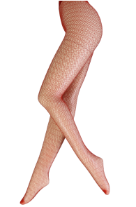ARIANNA red tights with a fishnet pattern | Sokisahtel