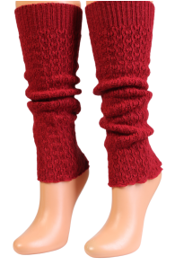 ARIEL red cashmere leg-warmers | Sokisahtel
