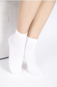 BAMBUS women's white socks | Sokisahtel