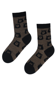 BEAR WOOL merino wool socks with bears | Sokisahtel