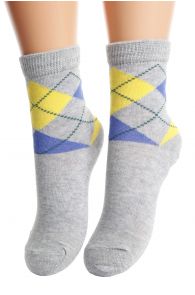 BENJAMIN grey cotton socks for children | Sokisahtel