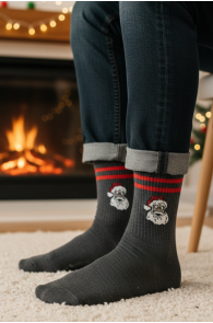 BERNARD tumehallid jõuluvanaga puuvillased sokid | Sokisahtel