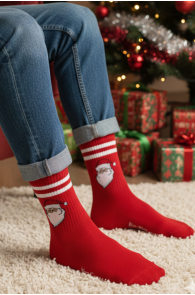 BERNARD punased jõuluvanaga puuvillased sokid | Sokisahtel