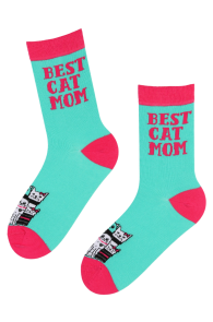 BEST CAT MOM cotton socks with cats | Sokisahtel