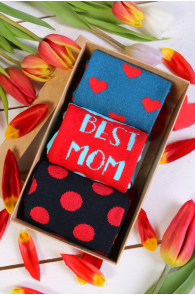 BEST MOM Mother's Day giftbox with 3 pairs of socks | Sokisahtel