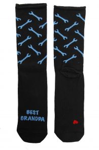 MATTI black socks for men with the text "BEST GRANDPA" in English | Sokisahtel