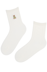 BIBI white cotton socks | Sokisahtel