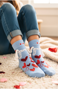 BILLY helesinised südametega magnetkäppadega sokid lastele | Sokisahtel