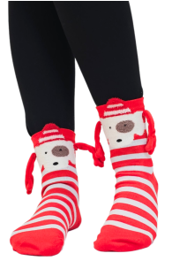 BOB striped socks with magnetic paws