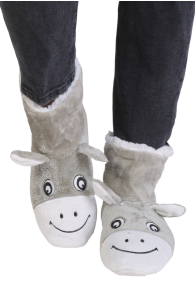 BONNIE gray donkey slippers | Sokisahtel