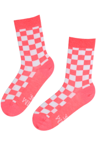 PARIM ÕDE neon plaid cotton socks