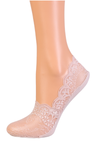 BRIGITTE pink lace footies for women | Sokisahtel