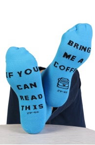 "IF YOU CAN READ THIS, BRING ME A COFFEE" sinised madalad sokid-39-42 | Sokisahtel