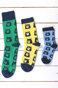 Подарочный набор из 3 пар ярких и уютных хлопковых носков для всей семьи BROWN BEAR | Sokisahtel