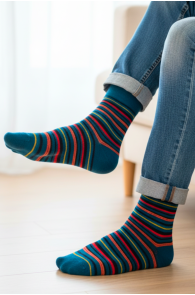 BRUNO sinised triibulised puuvillased sokid | Sokisahtel