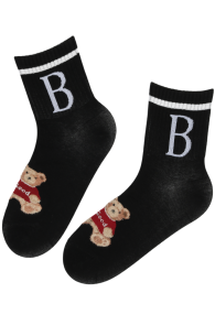 BURRY cotton socks with a bear | Sokisahtel