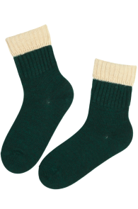Тёплые носки из шерсти тёмно-зелёного цвета CADY | Sokisahtel