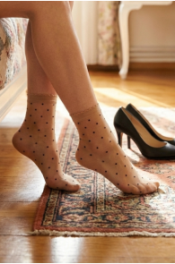 Pierre Mantoux FUMIE sheer socks with dots | Sokisahtel