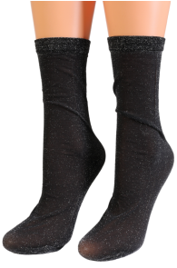 CAMELIA black glittery socks | Sokisahtel