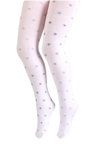 CAMILY white tights with dots for children | Sokisahtel