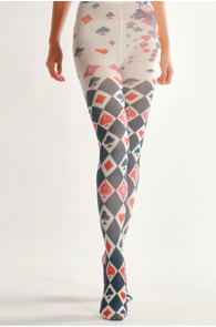 CARD suit print pattern tights | Sokisahtel