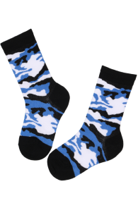 CARMO cotton camo socks in the Estonian flag colors for kids | Sokisahtel