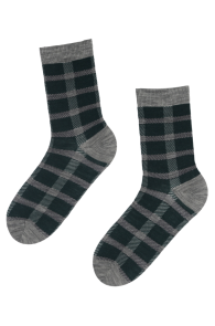 CARRI merino wool plaid socks | Sokisahtel