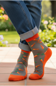 CARROT oranžid sõnumiga puuvillased sokid | Sokisahtel