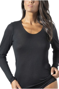 CASHMERE black long sleeve top | Sokisahtel