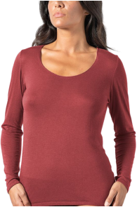 Женская блузка бордово-красного цвета из качественной модальной ткани с добавлением кашемира CASHMERE | Sokisahtel
