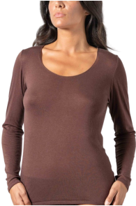 CASHMERE brown long sleeve top | Sokisahtel