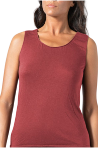 CASHMERE burgundy top without sleeves | Sokisahtel