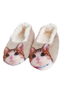KITTEN beige slippers for women | Sokisahtel