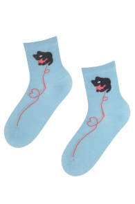 HOUSE CAT blue cotton socks with cats | Sokisahtel