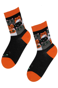 CATS PARTY funky colourful socks with cats