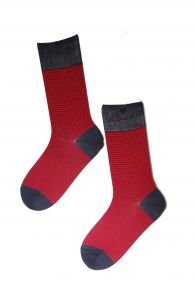 Мужские носки красного цвета для делового костюма CECAR | Sokisahtel