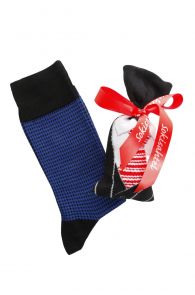 Мужские носки темно-синего цвета в подарочном мешочке CECAR | Sokisahtel