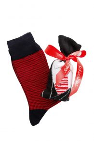 CECAR Men's red Dress Socks in a Sock Bag | Sokisahtel