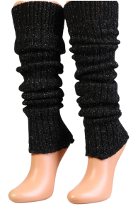 CECILIA black sparkly leg-warmers 