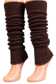 CECILIA brown sparkly leg-warmers | Sokisahtel