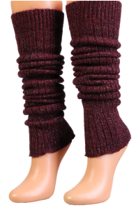 CECILIA burgundy sparkly leg-warmers | Sokisahtel